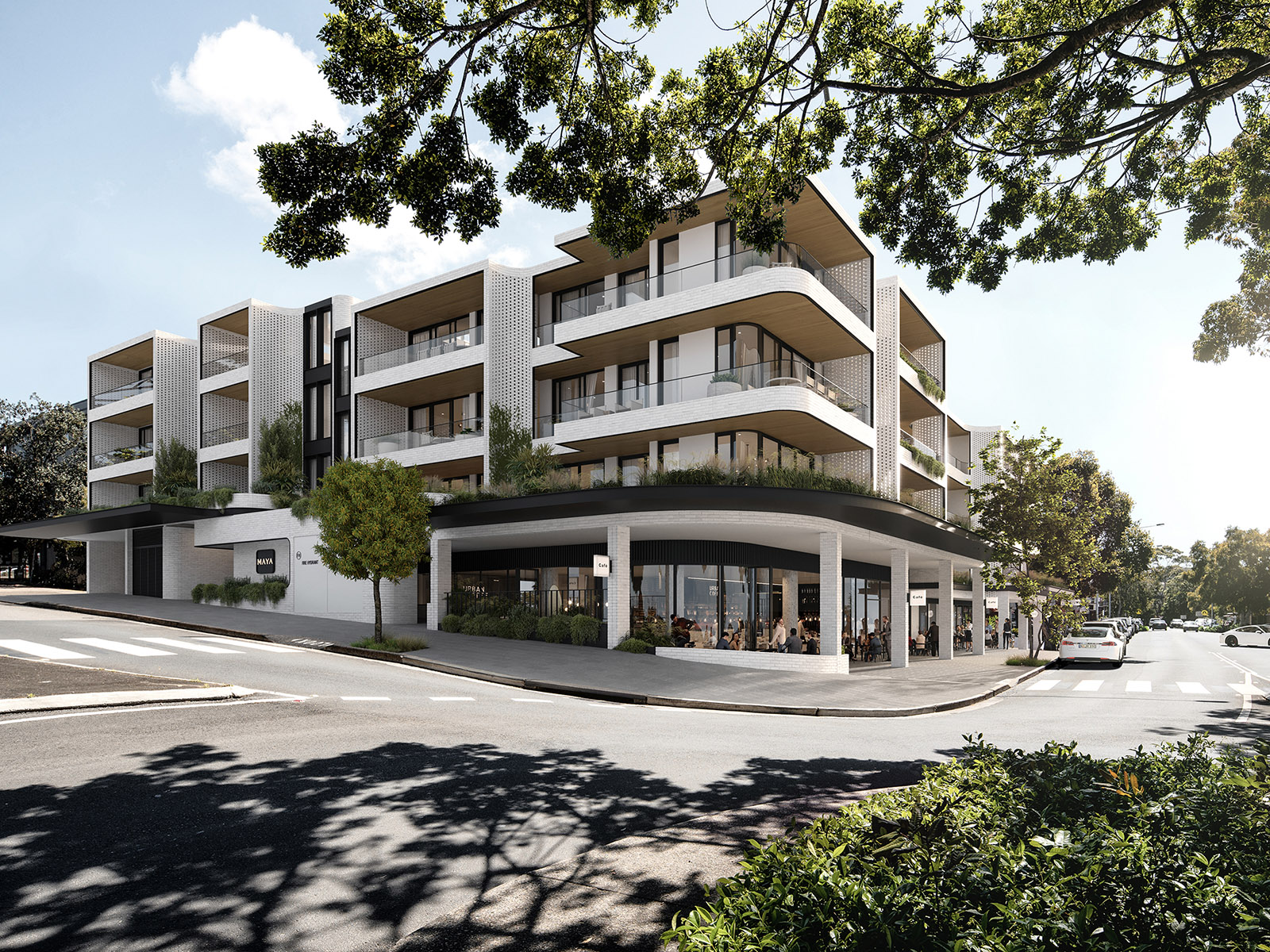 Outside impression of the new apartments in Mona Vale